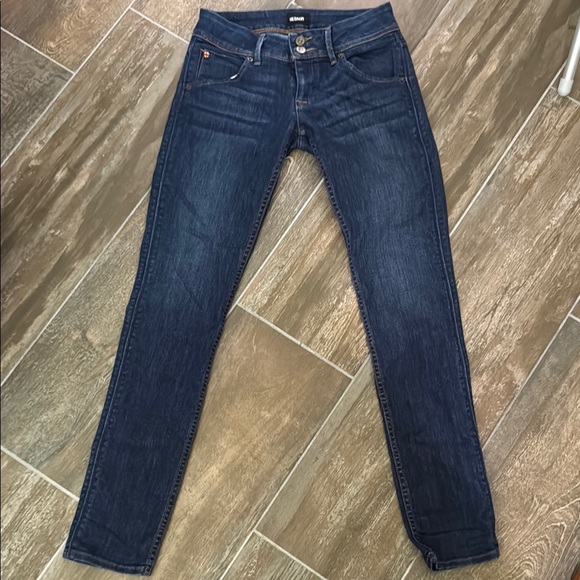 Hudson Collin Jeans Blue Skinny Denim with Subtle Fading - Picture 1 of 9